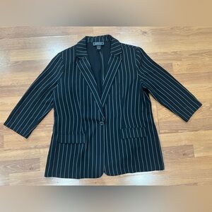 NYC Black and White Striped Blazer
